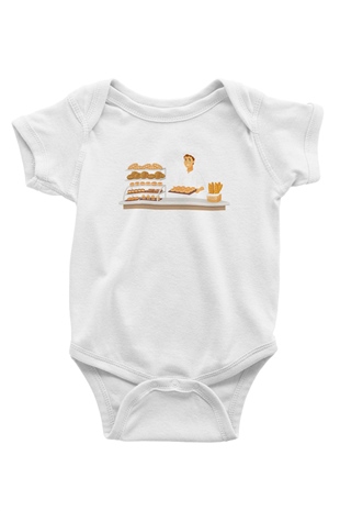 Fırıncı Beyaz Bebek Body - Zıbın