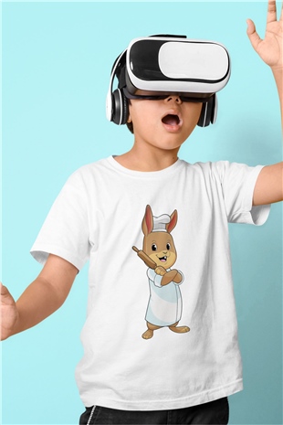Fırıncı Beyaz Unisex Çocuk Tişört
