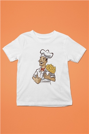 Fırıncı Beyaz Unisex Çocuk Tişört