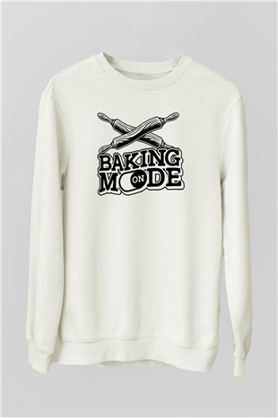 Fırıncı Beyaz Unisex Sweatshirt