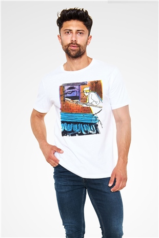Fırıncı Beyaz Unisex Tişört T-Shirt - TişörtFabrikası