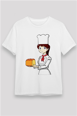 Fırıncı Beyaz Unisex Tişört T-Shirt - TişörtFabrikası