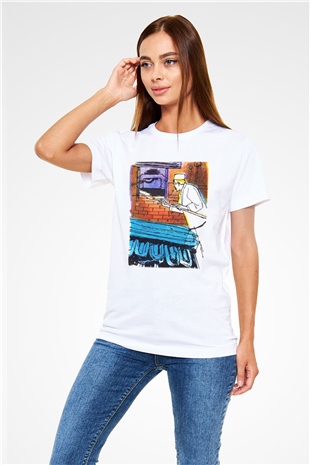 Fırıncı Beyaz Unisex Tişört T-Shirt - TişörtFabrikası