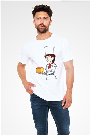 Fırıncı Beyaz Unisex Tişört T-Shirt - TişörtFabrikası