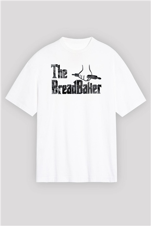 Fırıncı Beyaz Oversize Tişört Oversize T-shirt - TişörtFabrikası