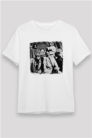 Fishbone Baskılı Unisex Beyaz Tişört