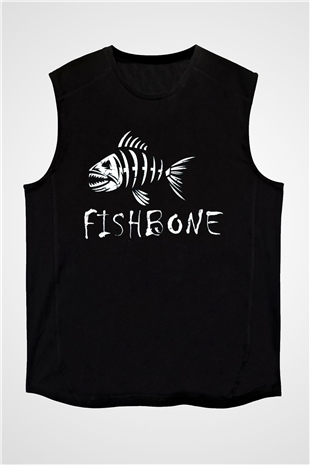 Fishbone Siyah Unisex Kolsuz Tişört