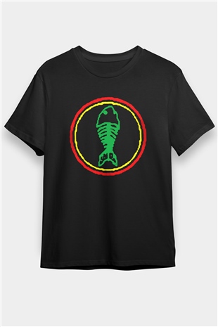 Fishbone Siyah Unisex Tişört T-Shirt - TişörtFabrikası