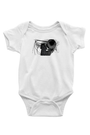 Fit For Rivals Baskılı Beyaz Unisex Bebek Body - Zıbın