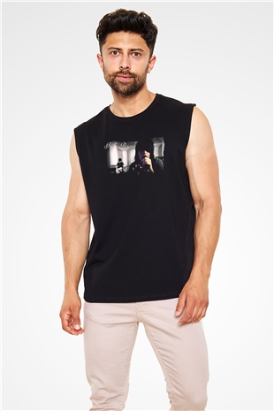 Fit For Rivals Baskılı Unisex Siyah Kolsuz Tişört - Tshirt