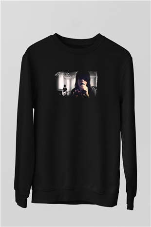 Fit For Rivals Baskılı Unisex Siyah Sweatshirt