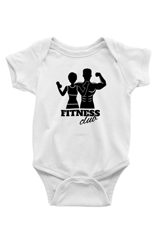 Fitness Beyaz Bebek Body - Zıbın