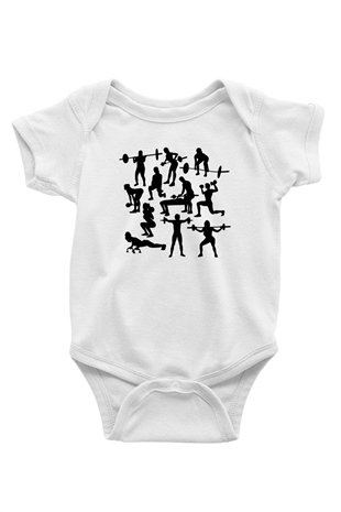 Fitness Beyaz Bebek Body - Zıbın