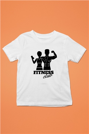 Fitness Beyaz Unisex Çocuk Tişört