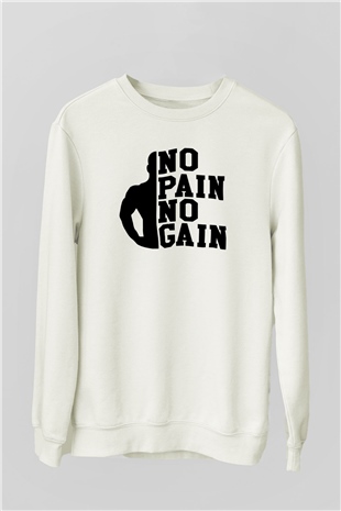 Fitness Beyaz Unisex Sweatshirt