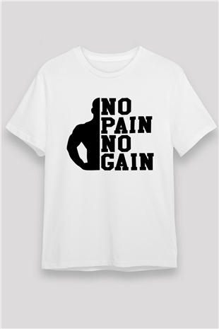 Fitness Beyaz Unisex Tişört T-Shirt - TişörtFabrikası