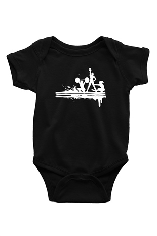 Fitness Siyah Bebek Body - Zıbın