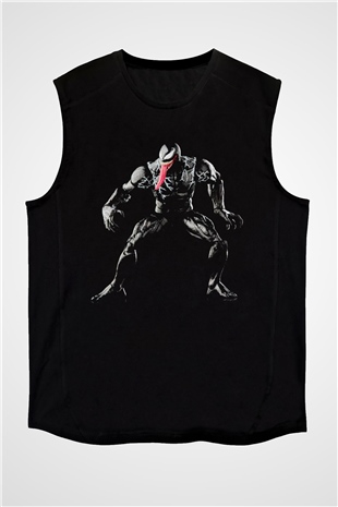 Fitness Siyah Unisex Kolsuz Tişört