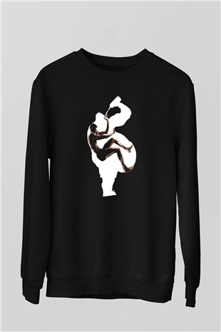 Fitness Siyah Unisex Sweatshirt