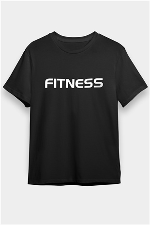 Fitness Siyah Unisex Tişört T-Shirt - TişörtFabrikası