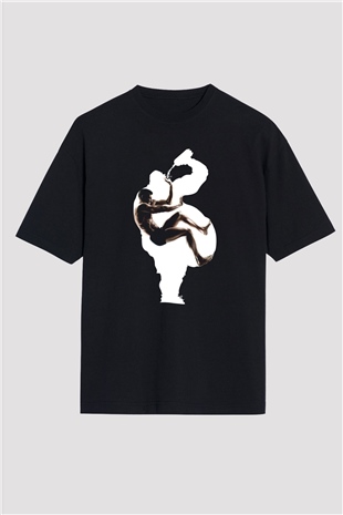 Fitness Siyah Oversize Tişört Oversize T-shirt - TişörtFabrikası