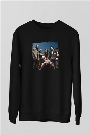Five Finger Death Punch Baskılı Unisex Siyah Sweatshirt