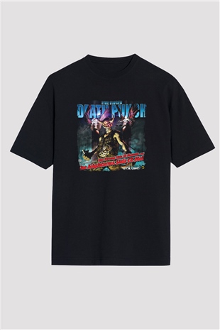 Five Finger Death Punch Baskılı Unisex Siyah Oversize Tişört