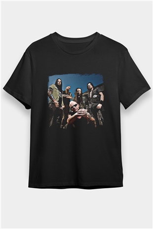 Five Finger Death Punch Baskılı Unisex Siyah Tişört
