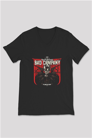 Five Finger Death Punch Baskılı Unisex Siyah V Yaka Tişört