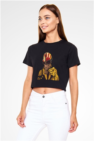 Five Finger Death Punch Siyah Crop Top Tişört
