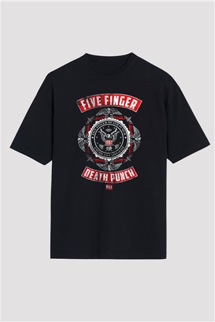 Five Finger Death Punch Siyah Unisex Oversize Tişört T-Shirt