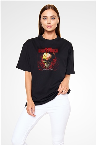 Five Finger Death Punch Siyah Unisex Oversize Tişört T-Shirt