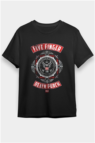 Five Finger Death Punch Siyah Unisex Tişört T-Shirt - TişörtFabrikası