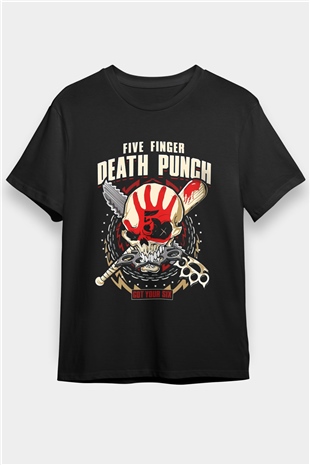 Five Finger Death Punch Siyah Unisex Tişört T-Shirt - TişörtFabrikası