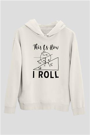 Fizik Mekanik Baskılı Unisex Ekru Hoodie