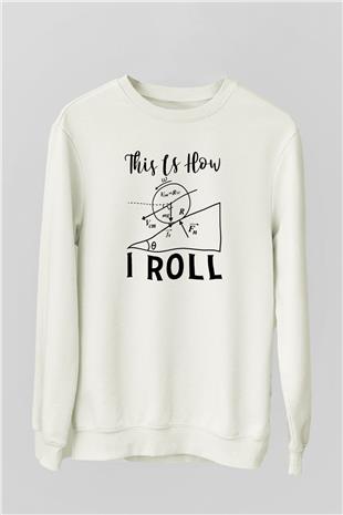 Fizik Mekanik Baskılı Unisex Ekru Sweatshirt