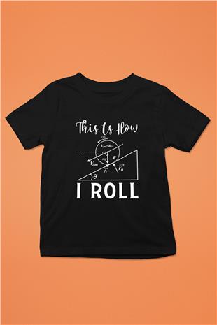 Fizik Mekanik Baskılı Unisex Siyah Çocuk Tişörtü - Tshirt