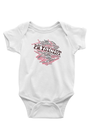 Fizikçi Baskılı Beyaz Unisex Bebek Body - Zıbın