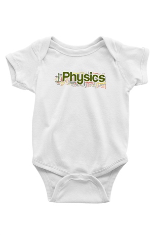 Fizikçi Baskılı Beyaz Unisex Bebek Body - Zıbın