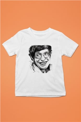 Fizikçi Baskılı Beyaz Unisex Çocuk Tişört