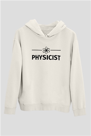 Fizikçi Beyaz Unisex Hoodie