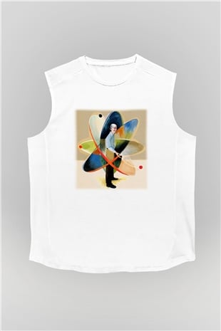 Fizikçi Beyaz Unisex Kolsuz Tişört