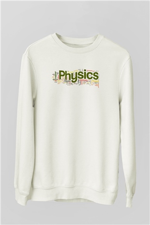 Fizikçi Beyaz Unisex Sweatshirt