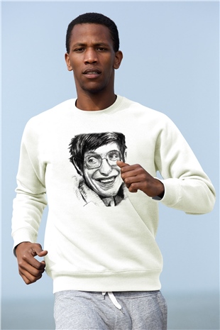 Fizikçi Beyaz Unisex Sweatshirt