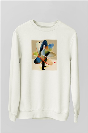 Fizikçi Beyaz Unisex Sweatshirt