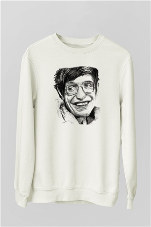 Fizikçi Beyaz Unisex Sweatshirt
