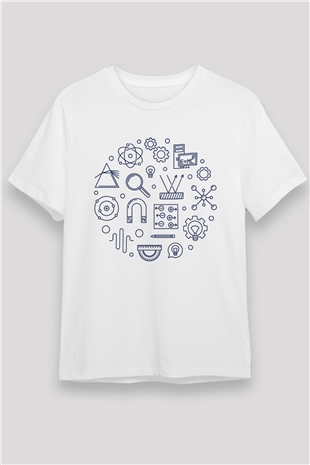 Fizikçi Beyaz Unisex Tişört T-Shirt - TişörtFabrikası