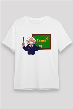 Fizikçi Beyaz Unisex Tişört T-Shirt - TişörtFabrikası