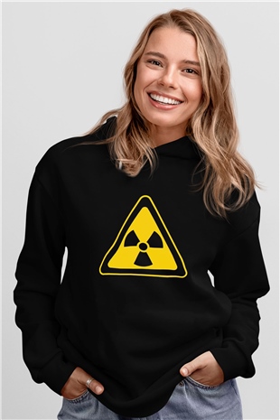 Fizikçi Siyah Unisex Kapüşonlu Sweatshirt