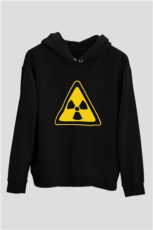 Fizikçi Siyah Unisex Kapüşonlu Sweatshirt